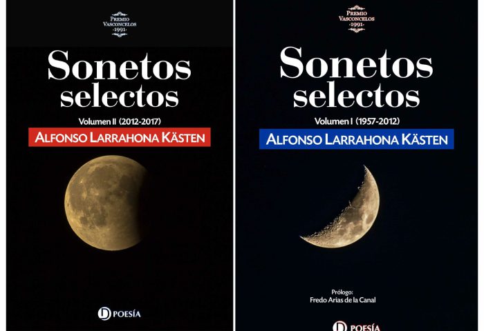 Portada de libros de sonetos de Larrahona.