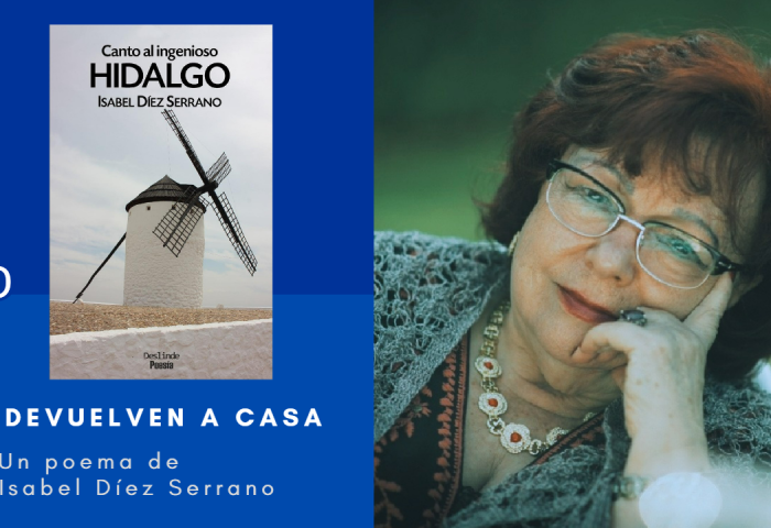 Imagen de Isabel Díez Serrano y cubierta de su libro "Canto al ingenioso hidalgo.