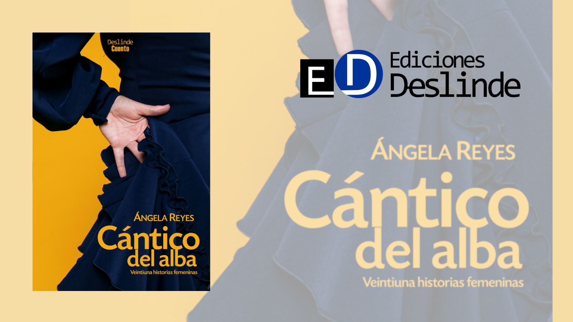 Cubierta del libro "Cántico del alba"(Ediciones Deslinde, Madrid, 2019), de la escritora española Ángela Reyes.