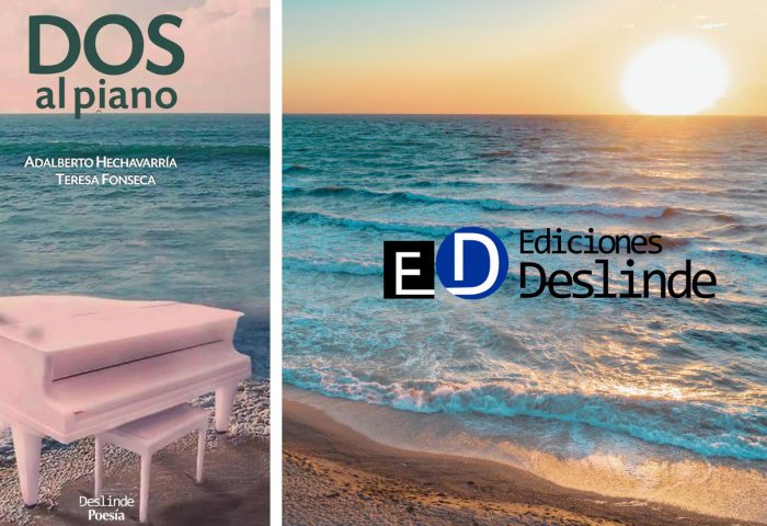 Cubierta del libro "Dos al piano" (Ediciones Deslinde, Madrid, 2020), de los poetas cubanos Adalberto Hechavarría y Teresa Fonseca.