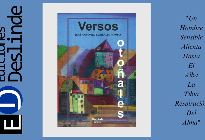 Cubierta de libro "Versos otoñales" (Ediciones Deslinde, Madrid, 2021), de José Antonio Corrales Romeo.