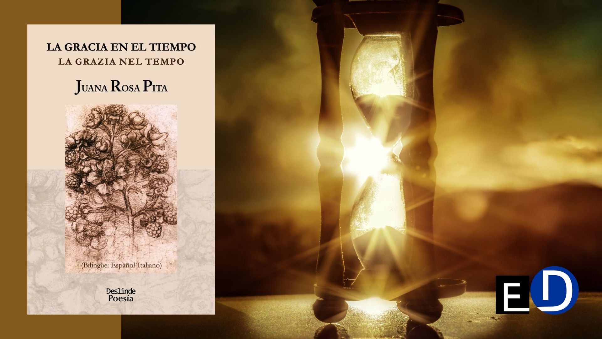 Cubierta del libro "La gracia en el tiempo" (Ediciones Deslinde, Madrid, 2021), de la poeta cubana Juana Rosa Pita.