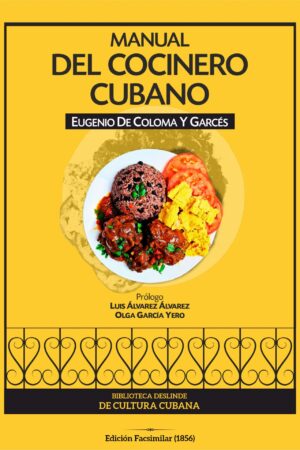 Cubierta de Manual del cocinero cubano, de Eugenio de Coloma y Garcés. Ediciones Deslinde.